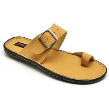 Imagem de Sandália de Dedo Masculina Couro Fivela Dia a Dia Conforto-Masculino