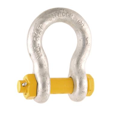 Imagem de Manilha p/ cabo aço 1/2" curva pesado galv c/ porcaPlus