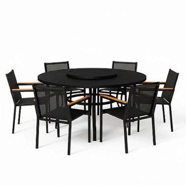Imagem de Jogo de mesa com 6 cadeiras para área de piscina ou área interna - Sar