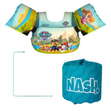 Imagem de Kit Bóia Colete Salva Vidas Bóia Auxiliar Infantil Patrulha Canina - N