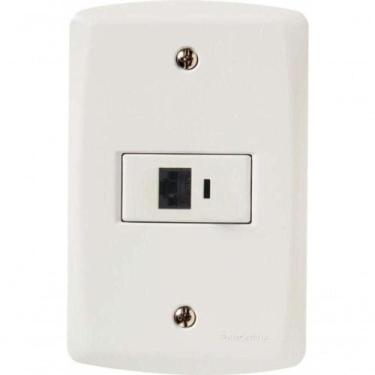 Imagem de Conjunto 4x2 Com 1 Tomada Rj45 Cat. 6 Tramontina Lux2 Branco