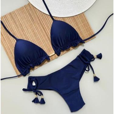 Imagem de Kit Com 2 Conj. De Biquíni Cortininha + 1 Top - Nayklê Moda Praia, Inf