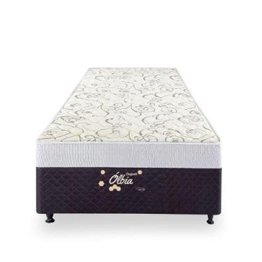 Imagem de Cama Box Solteiro Herval Conjugado Espuma Ólbia D28, 39x88x188 cm