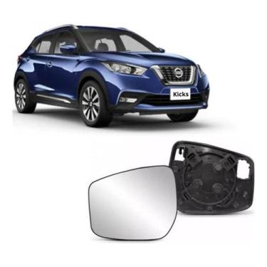 Imagem de Lente Espelho Retrovisor KICKS 2017 2018 2019 Até 2024  COM BASE  (SUB