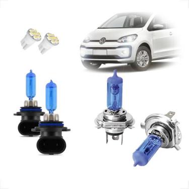 Imagem de Kit de Lampadas Halógena Super Branca Farol de Alto e Baixo H4 e Milha