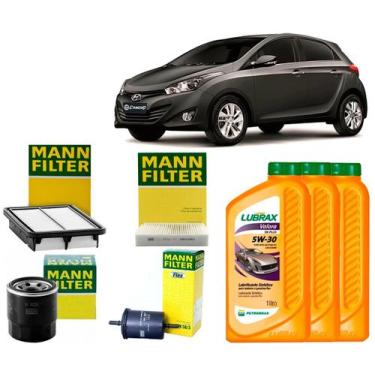 Imagem de Kit Troca De Óleo 5w30 e Filtros Hyundai Hb20 e Hb20s 1.0 12v 2013 201