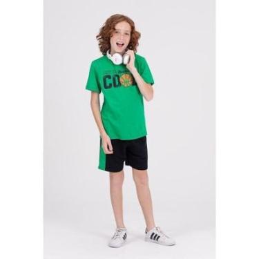 Imagem de Conjunto Infantil Jest Be Basketball Cool Verde-Masculino
