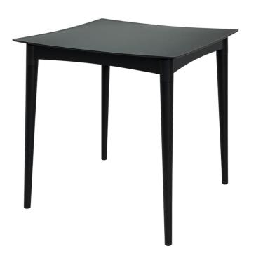 Imagem de Mesa Tramontina Diana Preta 70cm em Polipropileno com Pés de Madeira