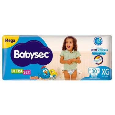 Imagem de Fralda Infantil Babysec Ultrasec Mega, XG, 30 unidades