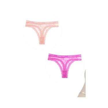 Imagem de Conjunto De 3 Peças De Tanga De Renda Feminina, Lingerie Floral Sexy C