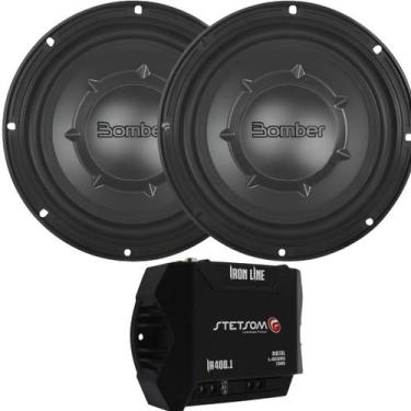 Imagem de Kit Módulo Stetsom IR400.1 400W 1 Canal 2 Ohms + 2 Subwoofer 8 Bomber 