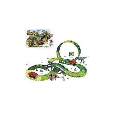 Imagem de Pista Dinossauro Rex Track Brinquedo 172 Pçs Racing+carrinho - Mundo