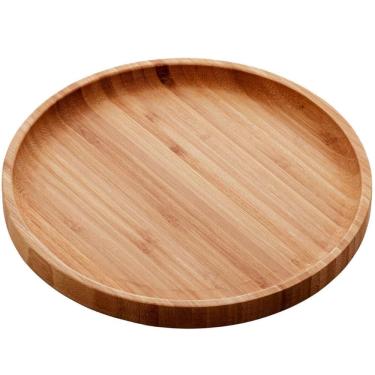 Imagem de Bandeja de Bambu Round 20cm Lyor Prato Redondo Servir Mesa P