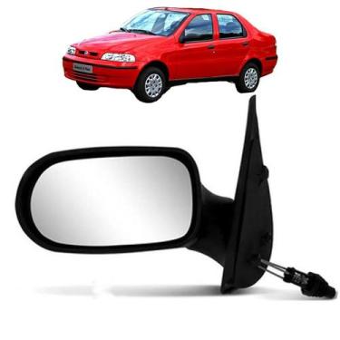 Imagem de Retrovisor Siena Palio Fire 2001 2002 2003 com Controle 4 Portas Lado 