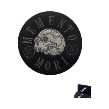 Imagem de Emblema Tático Bordado De Caveira, Adesivo Para Mochila, Nunca Desista