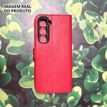 Imagem de Capa Carteira Estojo P/ Infinix Hot 60/60i ou Kit + Película Vidro 3D 