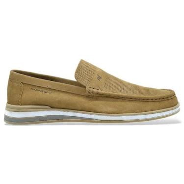 Imagem de Mocassim Rafarillo Trento Masculino Couro Casual Conforto, Areia, 40