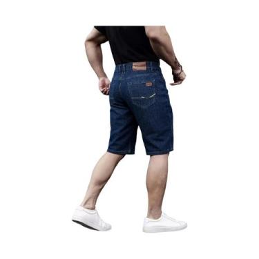 Imagem de Calças Jeans Masculinas Casuais Com Stretch, Clássicas Em Azul E Preto