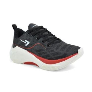 Imagem de Tênis Box 200 Feminino Preto Vermelho Casual Leve BX2527-Feminino
