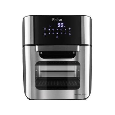 Imagem de Fritadeira Elétrica Philco Air Fry Oven 12L PFR2200P Preta, Preto e In