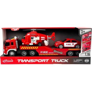 Imagem de Caminhão Bombeiro Com Carro E Helicóptero - BBR Toys R3620