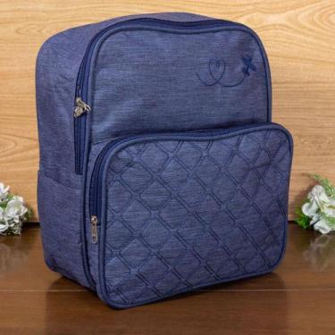 Imagem de Mochila maternidade bolso matelasse marinho - Era Uma Vez