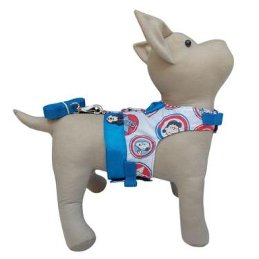 Imagem de Peitoral Guia Cachorro Snob Dog Pluto Azul Macho, EPP