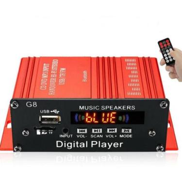 Imagem de Amplificador De Som Com Bluetooth Fm Usb 2 Canais Audio Receiver 200w 