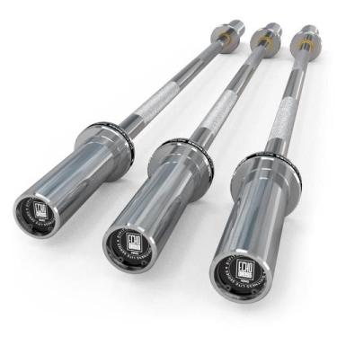 Imagem de Kit 3 Barras Olímpicas Reta Para Musculação 1,20m - Cromada - D1Fitnes