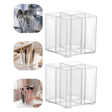 Imagem de Organizadores Quadrado Elegance 4 Divisórias Canetas Pinceis - Paramou