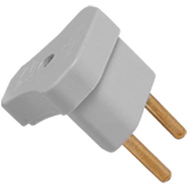 Imagem de Pino Triangular 2P Modelo 1427E com Garantia 3 Anos Cinza Ilumi Materiais Elétricos