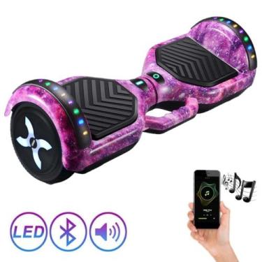 Imagem de Hoverboard Skate Elétrico 6.5 Bluetooth Led Galáxia + Bolsa - DM Toys