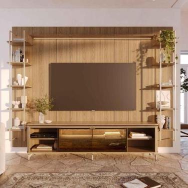 Imagem de Rack com Painel para TV até 85" 11 Prateleiras e LED Lincoln Float 291