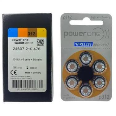 Imagem de 60 Pilhas Baterias Aparelho Auditivo Modelo 312 Extra Power One 10 car