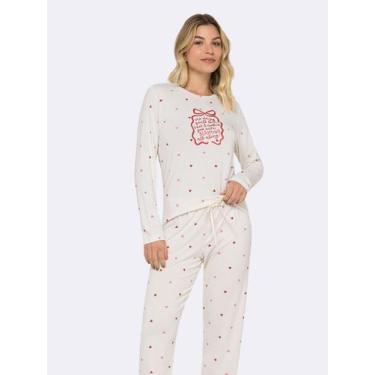 Imagem de Pijama Manga Longa Sweet Heritage - Veggi, Marfim, G, Feminino