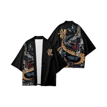 Imagem de Kimono Japonês Para Meninos E Meninas, Cardigã Com Estampa De Ondas, R