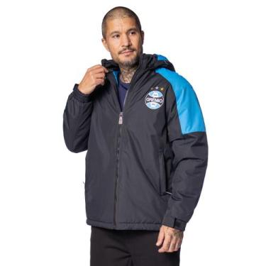 Imagem de Jaqueta Parka Masculina Lotus Grêmio 2026 Preto/Turquesa, Preto, Azul,