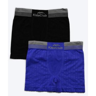 Imagem de Kit 2 Cuecas Boxer Infantil Kids Club DelRio-50584, Azul, Preto, G