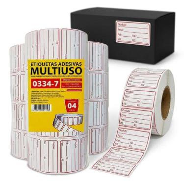 Imagem de Etiqueta Adesiva 50x30mm Modelo N10 4 Rolos Compatível com Impressora 