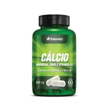 Imagem de Cálcio, Magnésio, Zinco E Vitamina D3 600Mg - 60 Cápsulas- Herbamed