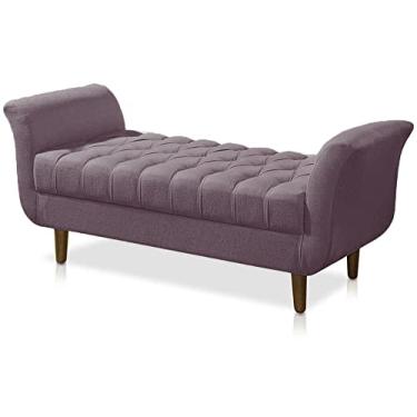 Imagem de Recamier Puff Banco Namoradeira Sofá Sala 02 Lugares 150cm Grecia Suede Rosê - Dl Decor