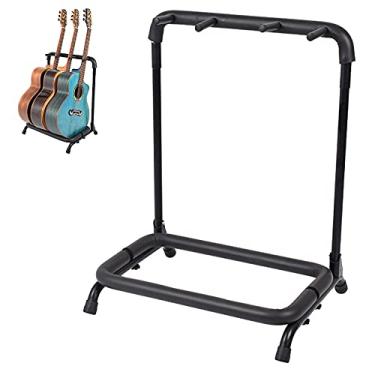 Imagem de Yajun Suporte de guitarra acústica 3/5 peças suporte para guitarra estável com vários monitores dobráveis universais suportes para rack de instrumentos musicais, 3