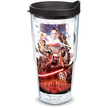 Imagem de Tervis Copo de viagem Star Wars Episódio IX feito nos EUA com isolamento térmico de parede dupla mantém as bebidas frias e quentes, 680 g, clássico