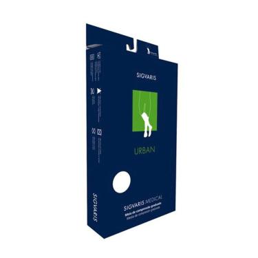 Imagem de Meia Masculina Sigvaris Urban Preta Tamanho M 15/20mmhg