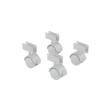 Imagem de 4 Rodinha Para Berço Rodízio Roda Chapa U 15mm 100KG 