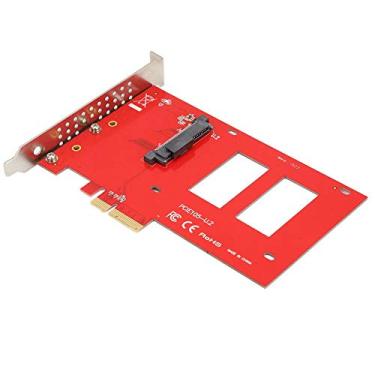 Imagem de ASHATA Placa adaptador PCIE NVME, disco rígido NVMe U.2 SSD 2,5" SF8639 para PCIe 3.0X4 Placa riser para Intel P3700 para Samsung, adaptador PCIE NVME para o servidor para instalar SSD NVMe U.2 de 2,5"