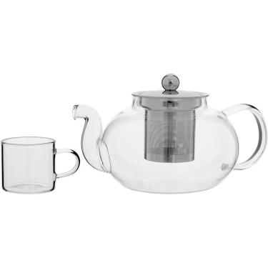 Imagem de ANTELLA JG CHALEIRA/XICARAS 10x20x13cm 750/70ml BOROSILICATO TRANSP 7PÇ COM INFUSOR