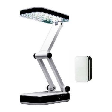 Imagem de Luminaria De Mesa Sem Fio Bivolt 24 Leds Abajur Dobrável