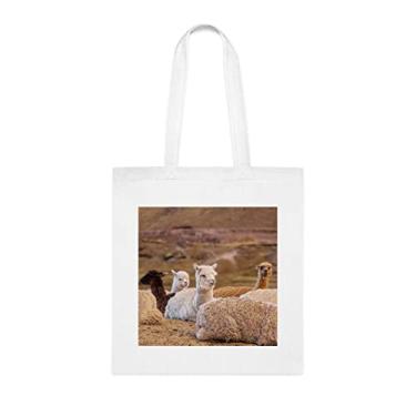 Imagem de Bolsa de lhama, presente de lhama, bolsa de ombro de lhama, sacos reutilizáveis de lhama, ideia de presente de cesta de natal de aniversário, presente para ela, presente para ele,