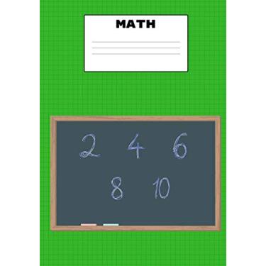 Imagem de Math: 7x10 inch 100 Page Quad rule Graph paper (four squares per inch) Computation Notebook. Perfect for Back to School for Math and Science.